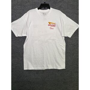 In N Out Burger WHITE T-Shirt XL Cotton 2-Side Texas